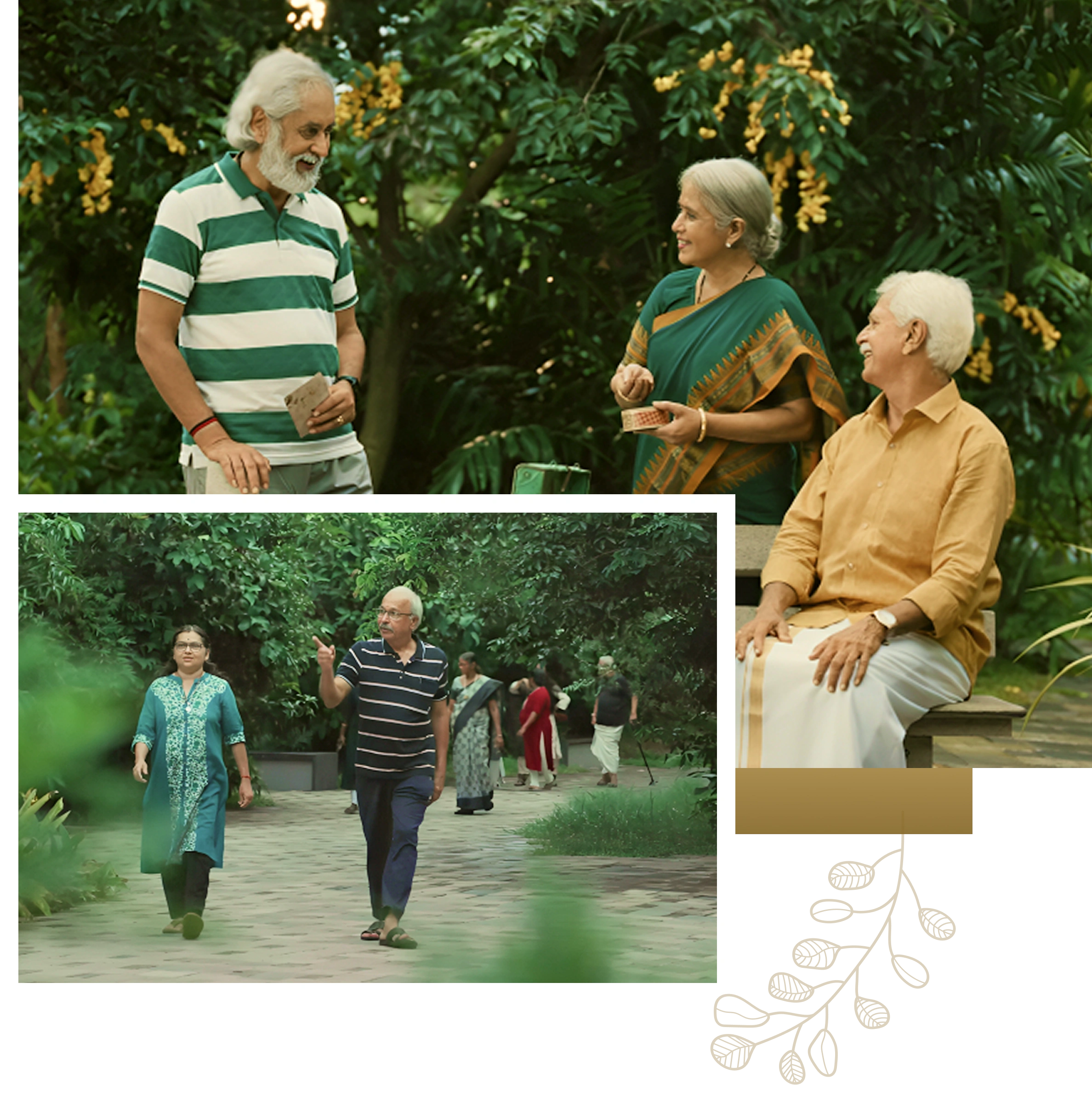 Senior enjoying with their like-minded neighbours