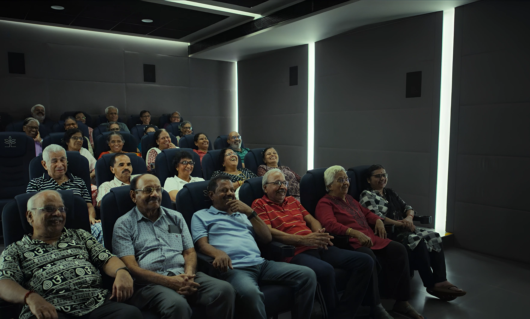 Movie time with friends and family